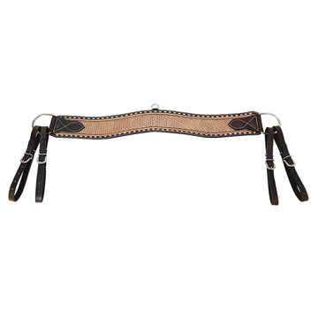 COMFYTACK Western Leather Horse Tripping Breast Collar Brown Basket Weave